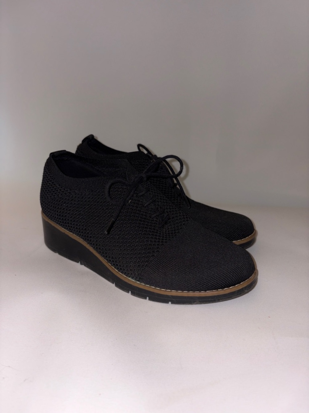 Anne Klein‎ iflex Quell Wedge Heel Oxford Style Mesh Sneaker Size 7